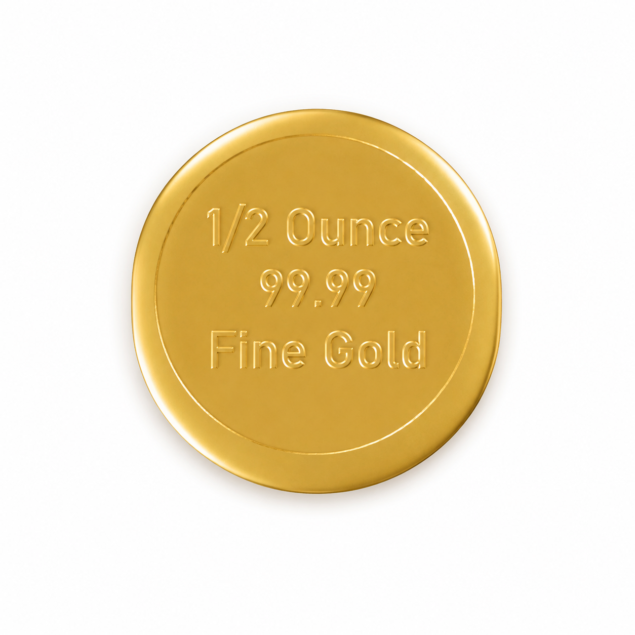 1/2oz AG Button Gold Cast Bar (9999 Fine)