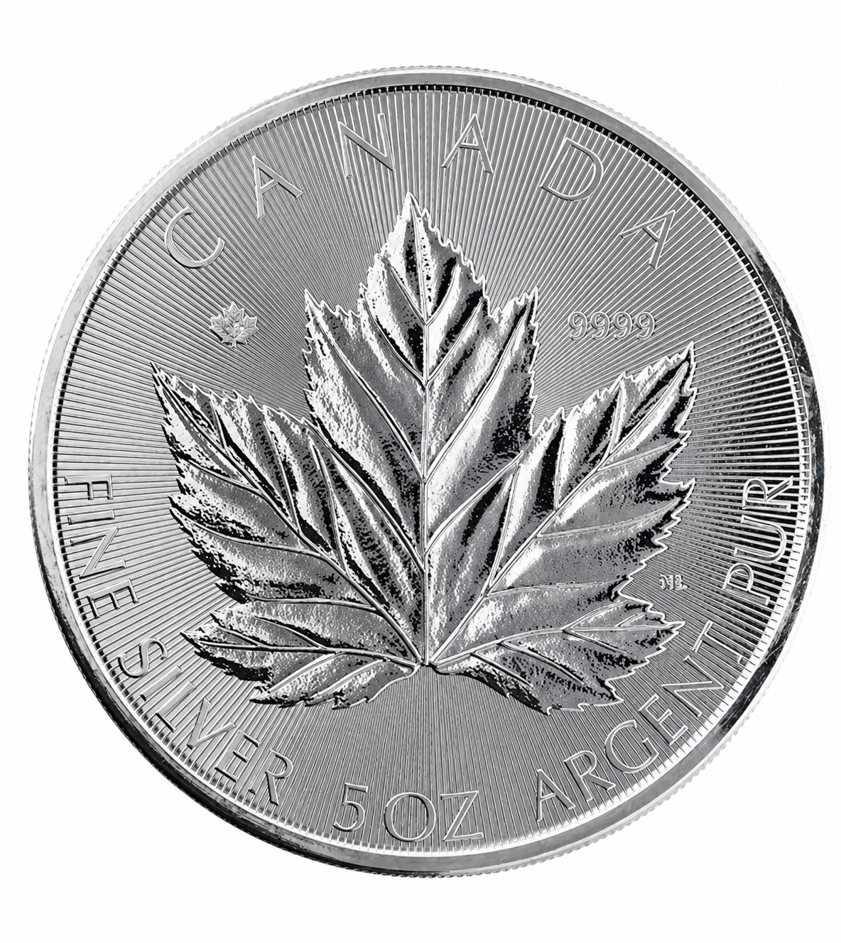 5oz Royal Canadian Mint Maple Silver Round (9999 Fine)